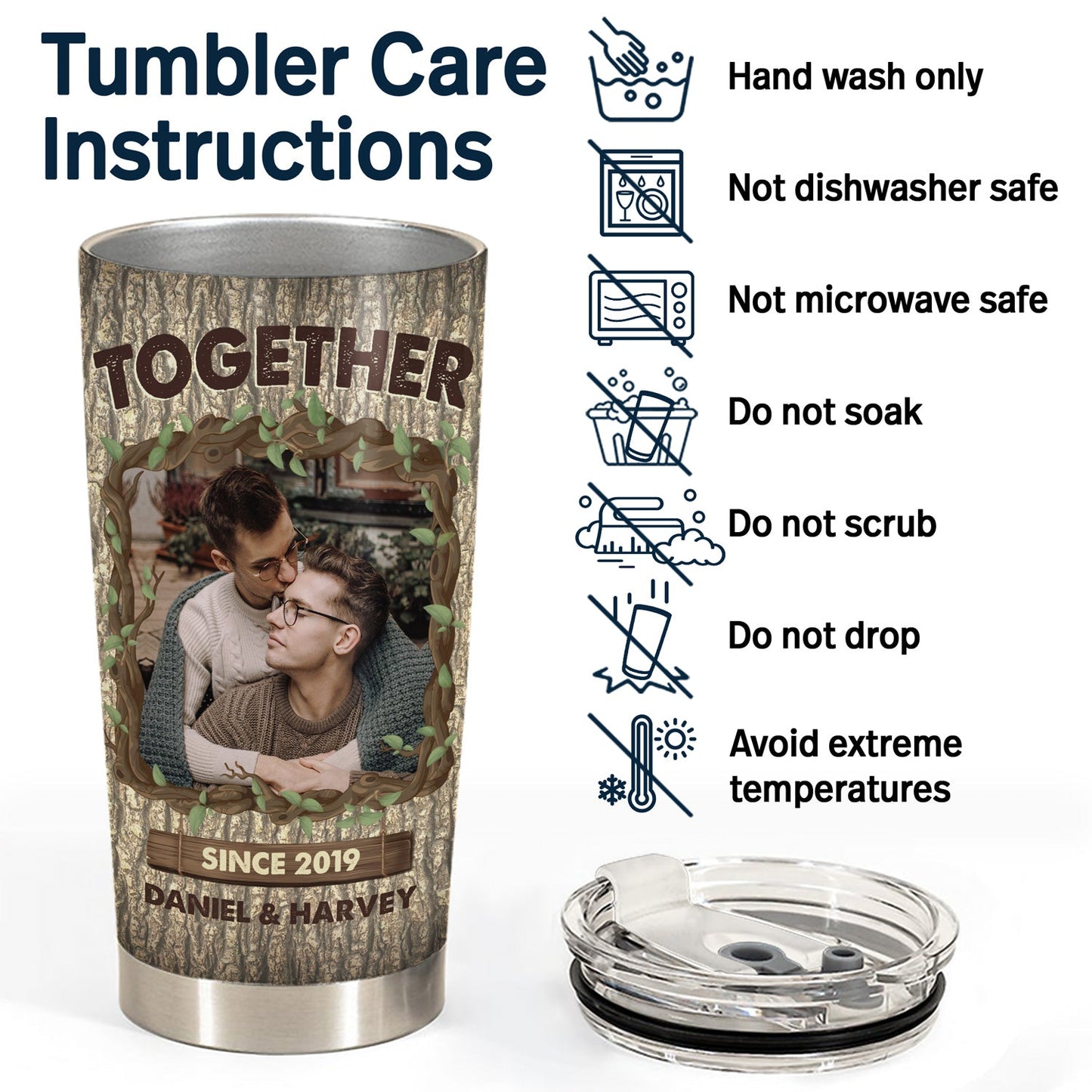 Custom Photo You‘re The Only One - Anniversary Gift For Wife, Husband, Girlfriend, Boyfriend - Personalized Custom Tumbler