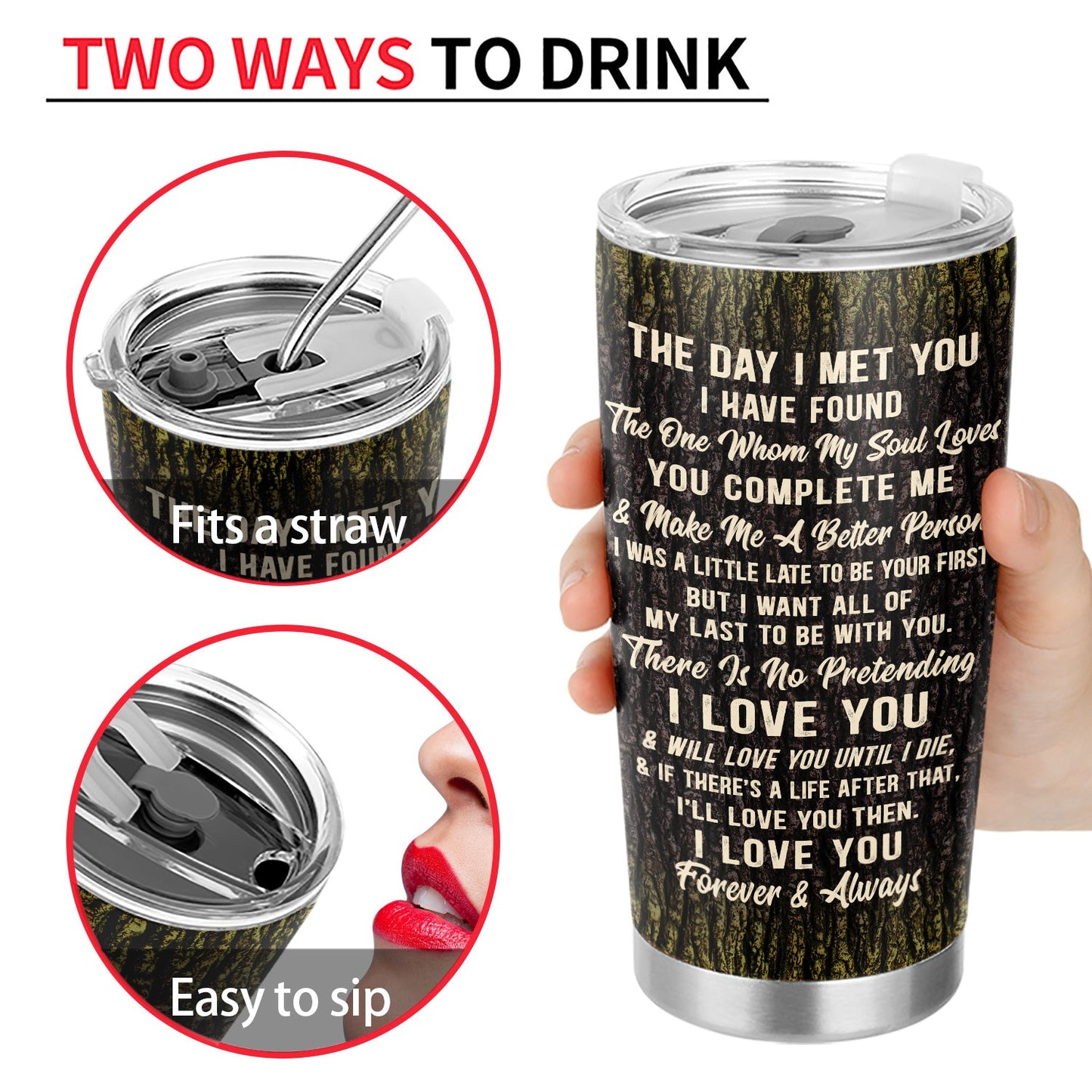 Custom Photo When I Say I Love You More I Love You The Most - Gift For Couple - Personalized Custom Tumbler