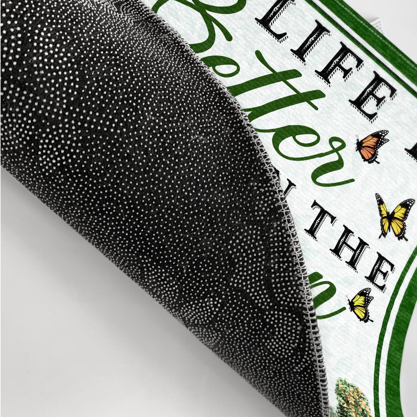 And Into The Garden I Go - Beware A Crazy Plant Lady Lives Here - Birthday, Housewarming Gift For Her, Him, Gardener, Outdoor Decor - Personalized Custom Doormat