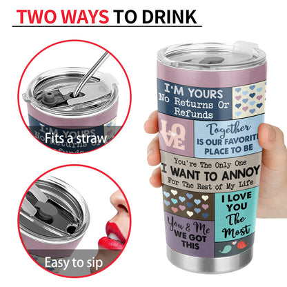 I Love You The Most Together Since Couple - Anniversary, Birthday Gift For Spouse, Husband, Wife, Boyfriend, Girlfriend - Personalized Custom Tumbler