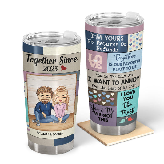 I Love You The Most Together Since Couple - Anniversary, Birthday Gift For Spouse, Husband, Wife, Boyfriend, Girlfriend - Personalized Custom Tumbler
