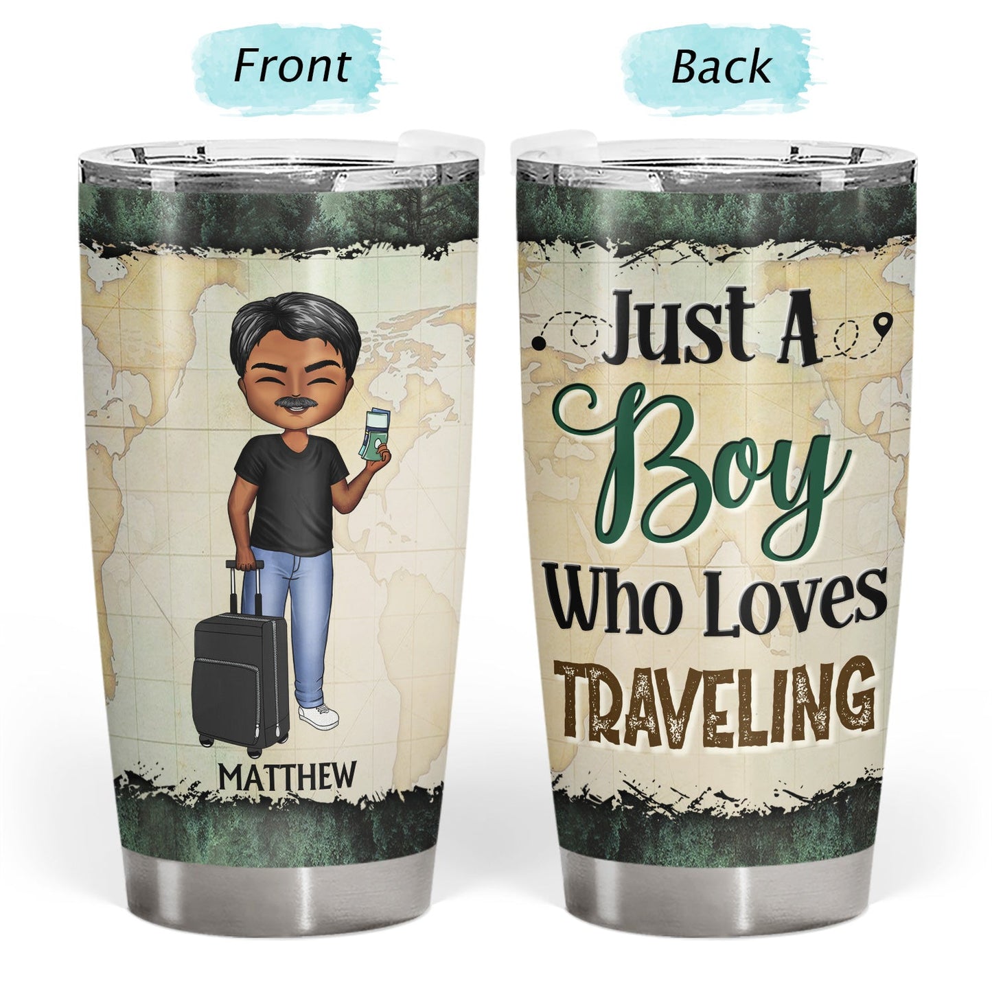 Just A Girl Boy Who Loves Traveling Cruising - Birthday Gift For Him, Her, Trippin', Vacation Lovers - Personalized Custom Tumbler