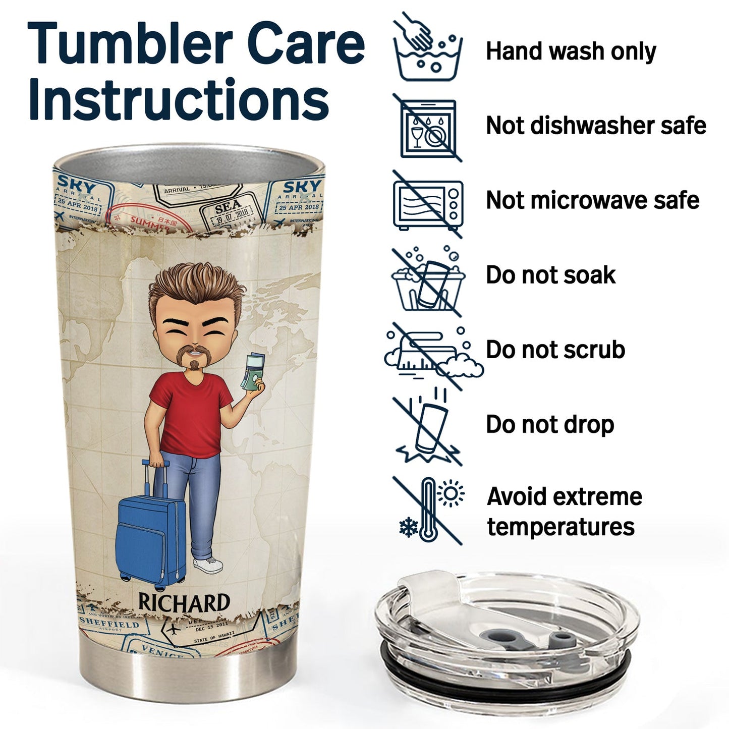 Just A Girl Boy Who Loves Traveling Cruising - Birthday Gift For Him, Her, Trippin', Vacation Lovers - Personalized Custom Tumbler