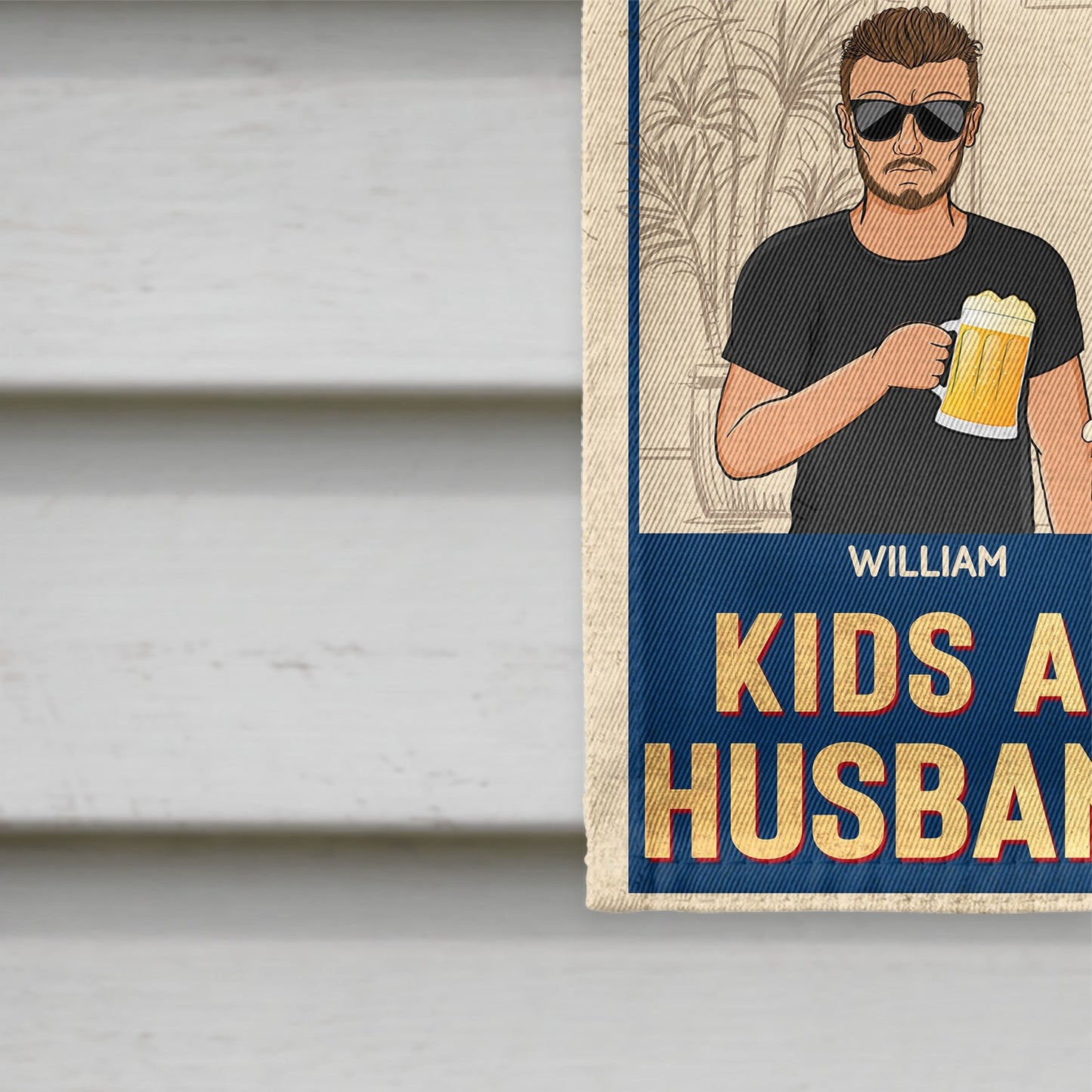 Beware Of Wife Kids Are Shady Husband Is Cool Couple Husband Wife Family - Personalized Custom Flag