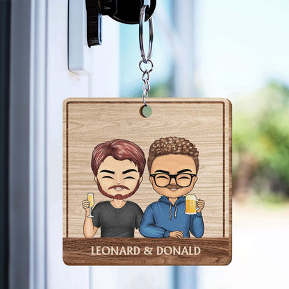 Drive Safe I Love You - Anniversary, Birthday Gifts For Couples, Husband, Wife, Lovers - Personalized Wooden Keychain