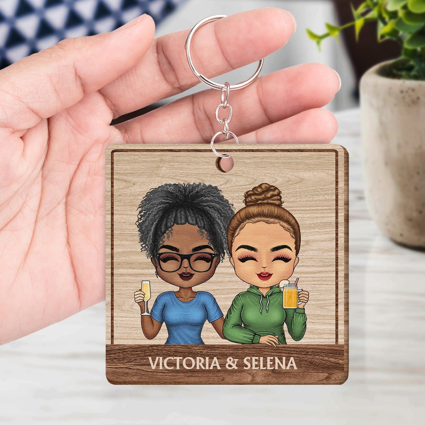 Drive Safe I Love You - Anniversary, Birthday Gifts For Couples, Husband, Wife, Lovers - Personalized Wooden Keychain