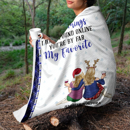 Of All The Weird Things - Anniversary, Loving Gift For Couples, Husband, Wife - Personalized Fleece Blanket