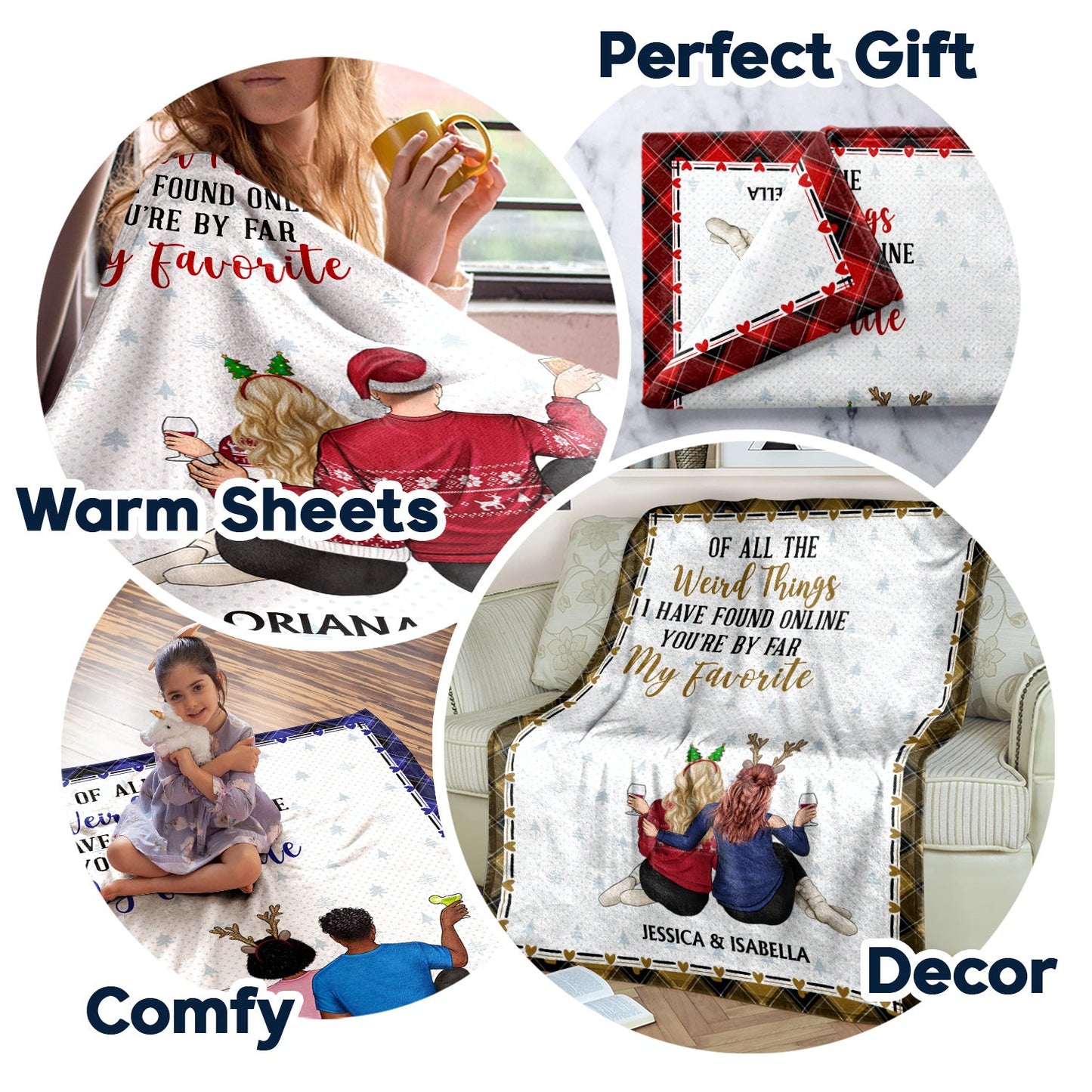 Of All The Weird Things - Anniversary, Loving Gift For Couples, Husband, Wife - Personalized Fleece Blanket