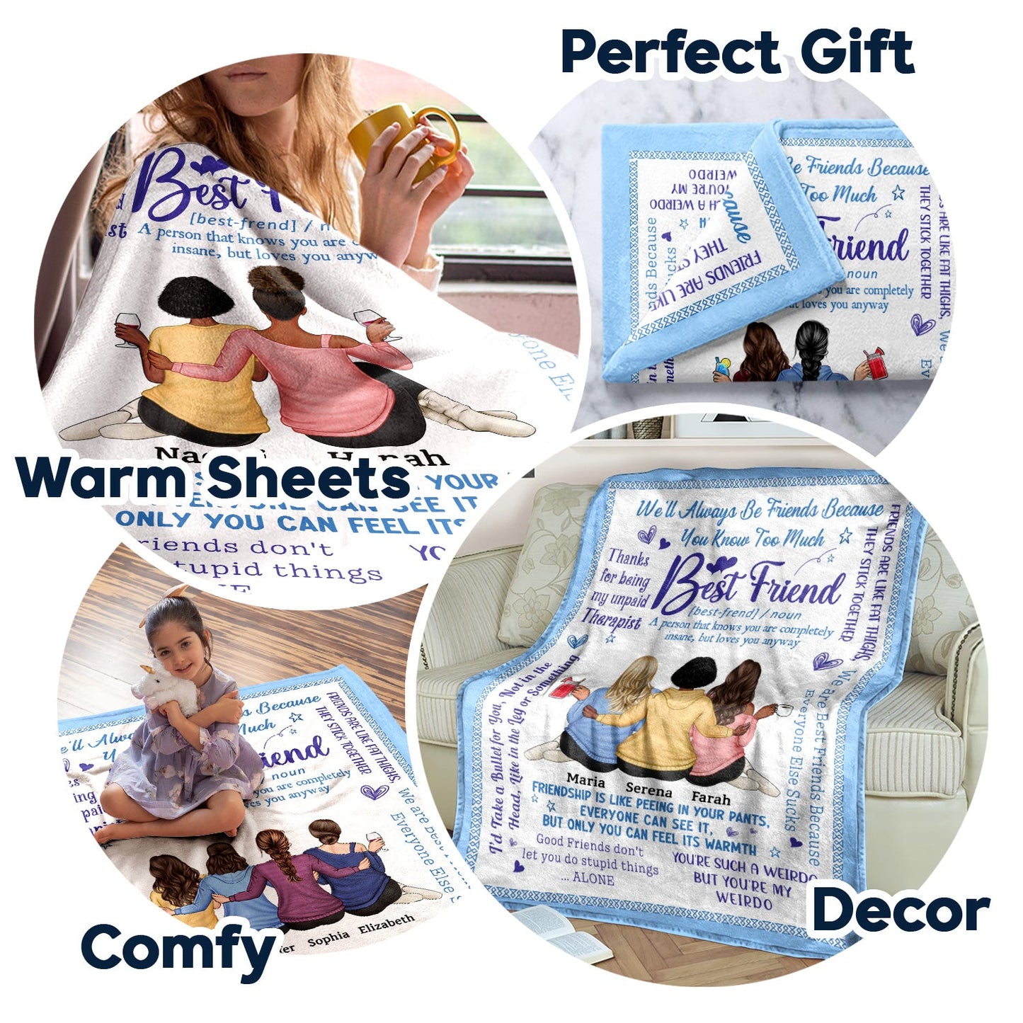 We'll Always Be Friends - Funny, Loving Gifts For Besties - Personalized Fleece Blanket