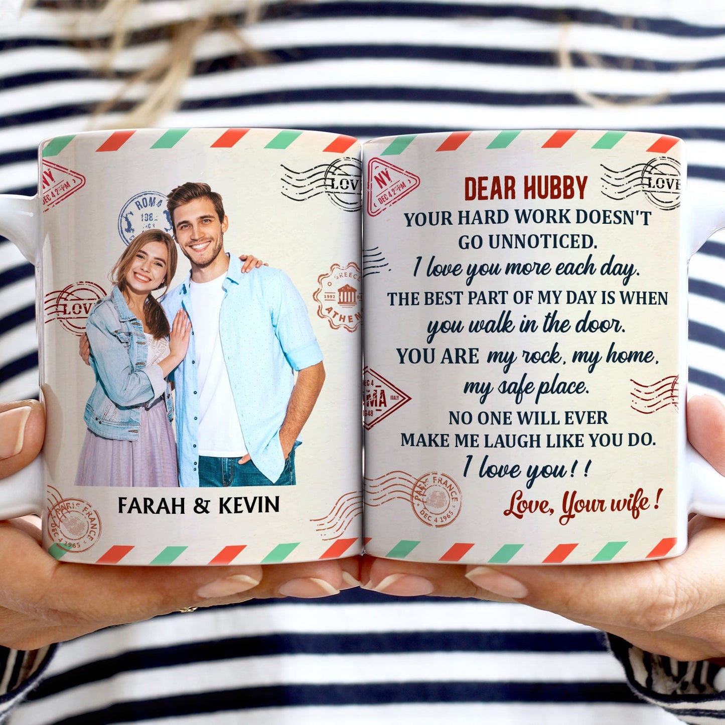 Custom Photo Your Hard Work Doesn't Go Unnoticed - Birthday, Anniversary Gift For Spouse, Husband, Wife, Couple - Personalized White Edge-to-Edge Mug