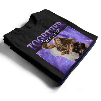 Custom Photo 90s Retro Vintage - Birthday, Anniversary Gift For Spouse, Husband, Wife, Couple - Personalized T Shirt