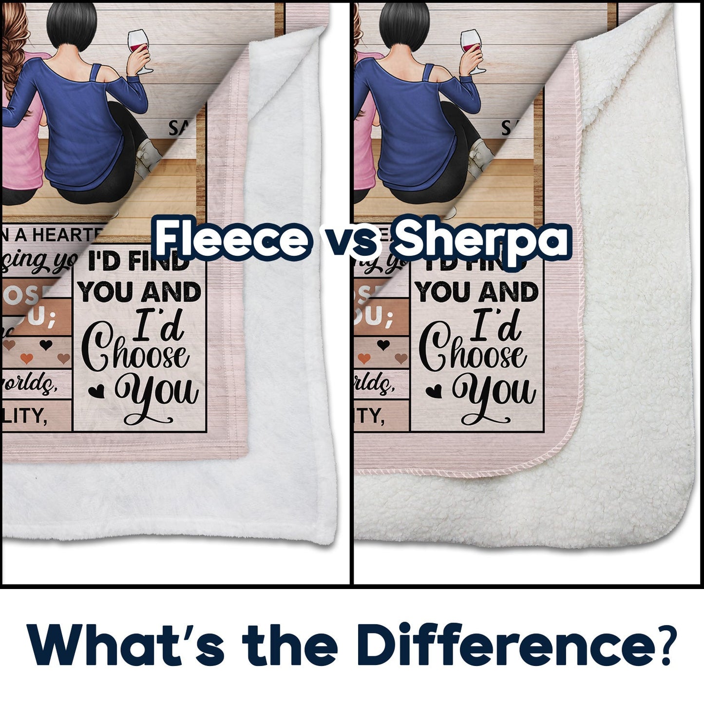 I Would Choose You In A Hundred Life Time - Anniversary Gift For Spouse, Husband, Wife - Personalized Fleece Blanket, Sherpa Blanket