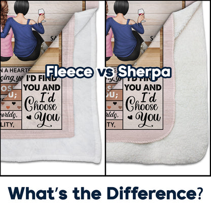 I Would Choose You In A Hundred Life Time - Anniversary Gift For Spouse, Husband, Wife - Personalized Fleece Blanket, Sherpa Blanket