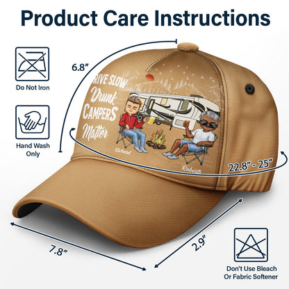 Camping Partners For Life - Gift For Camping Couples, Campers, Husband, Wife - Personalized Classic Cap