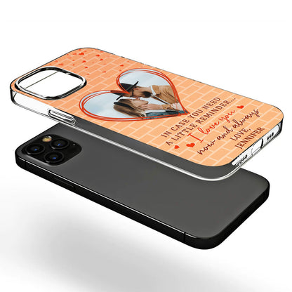 Custom Photo In Case You Need A Little Reminder - Gift For Couples, Husband, Wife - Personalized Clear Phone Case