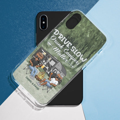 Camping Partners For Life - Gift For Couples, Husband, Wife, Campers - Personalized Clear Phone Case