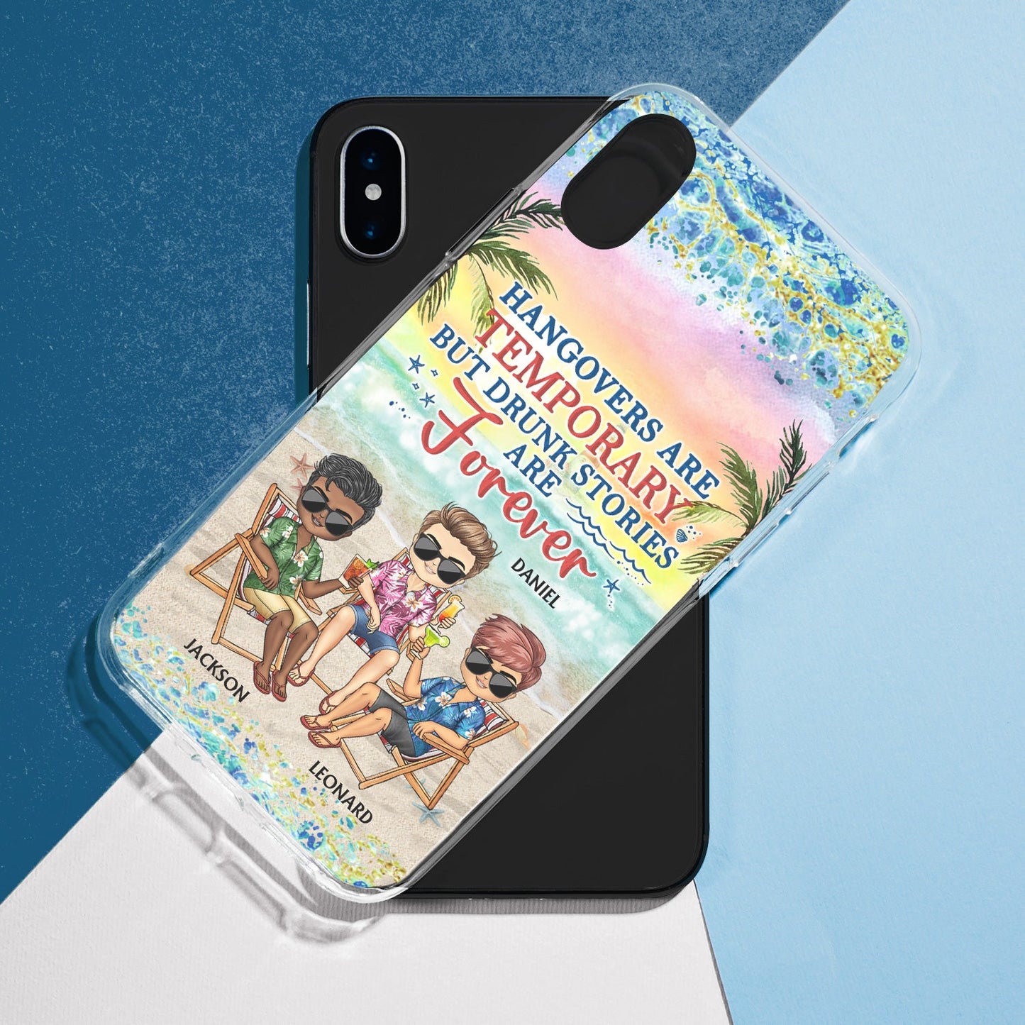 I Love You To The Beach And Back - Gift For Best Friends, Besties, Traveling Lovers - Personalized Clear Phone Case