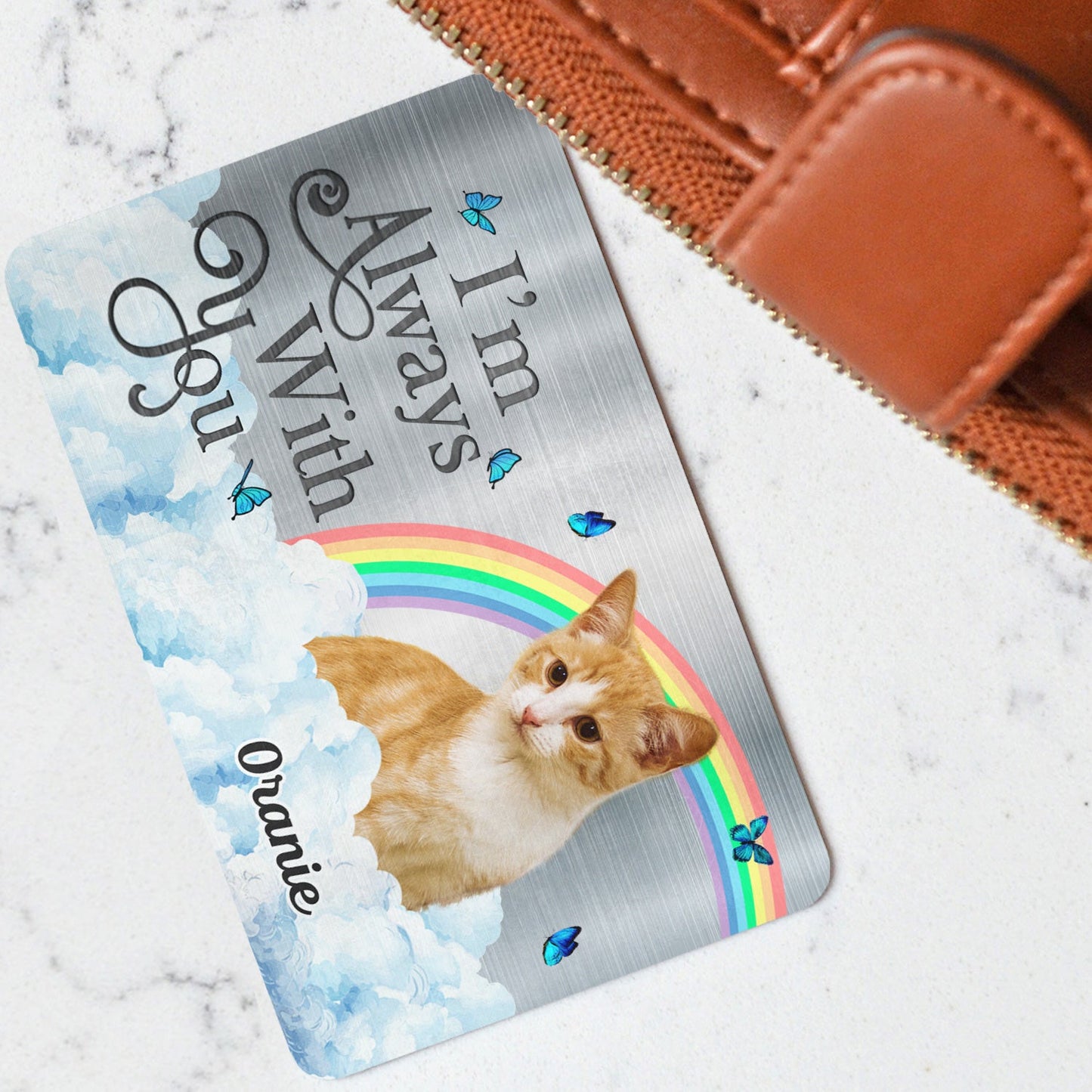 Custom Photo I'll Carry You - Memorial Gift For Dog Lovers, Cat Lovers, Dog Mom, Dog Dad - Personalized Aluminum Wallet Card