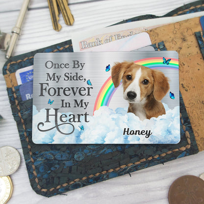 Custom Photo I'll Carry You - Memorial Gift For Dog Lovers, Cat Lovers, Dog Mom, Dog Dad - Personalized Aluminum Wallet Card