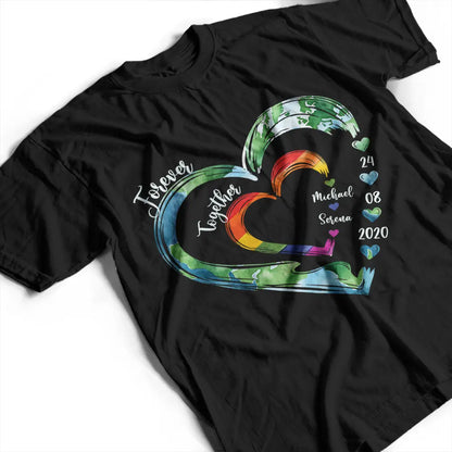 Together Forever Love Is Love Sweetheart Pride Couple - Personalized T Shirt