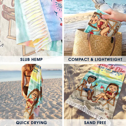 You & Me We Got This - Personalized Turkish Beach Towel