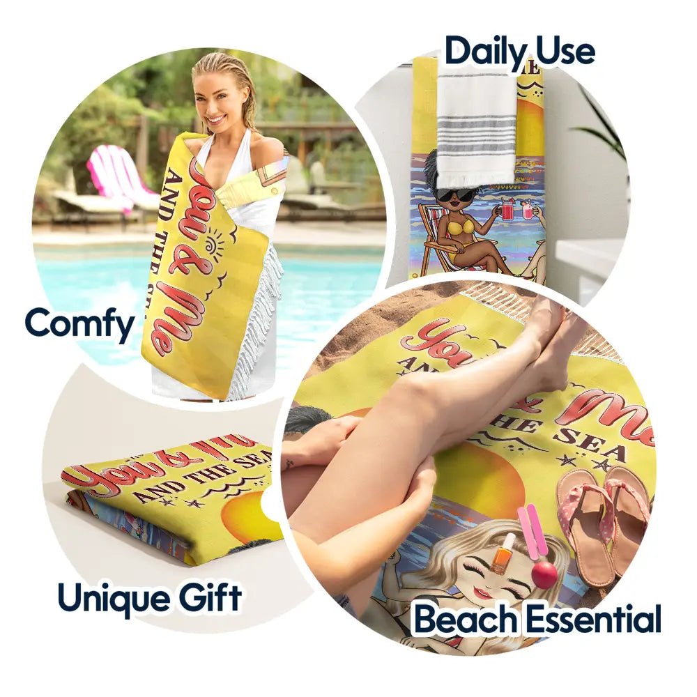 You & Me We Got This - Personalized Turkish Beach Towel
