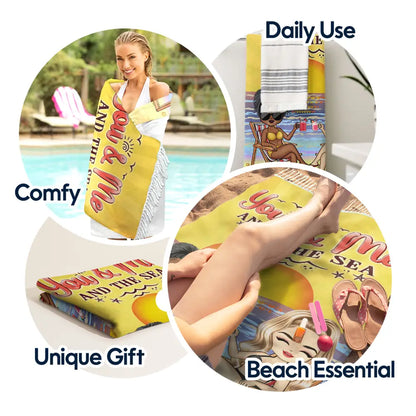 You & Me We Got This - Personalized Turkish Beach Towel