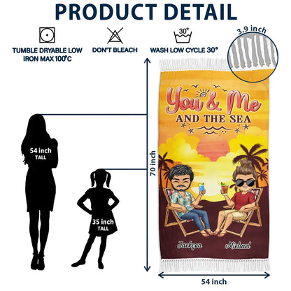 You & Me We Got This - Personalized Turkish Beach Towel
