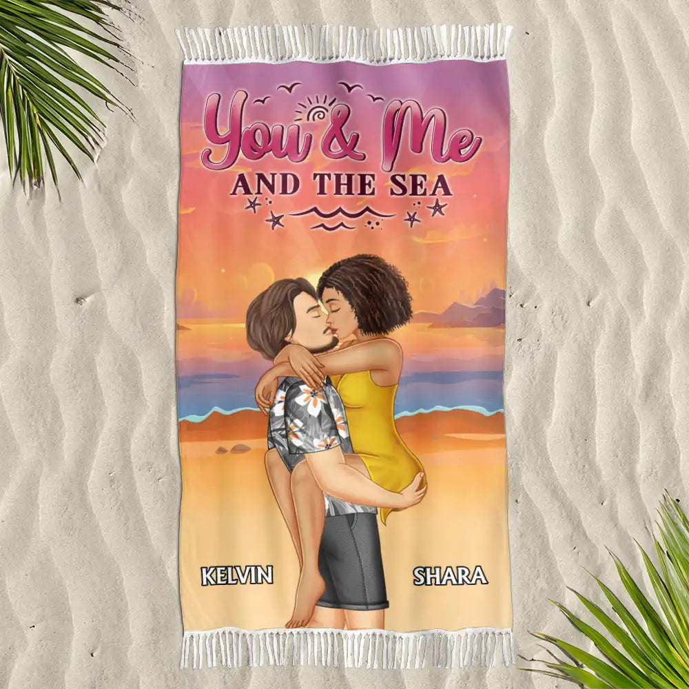 I Love You To The Beach And Back - Personalized Turkish Beach Towel
