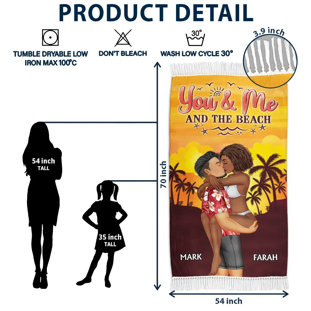 I Love You To The Beach And Back - Personalized Turkish Beach Towel