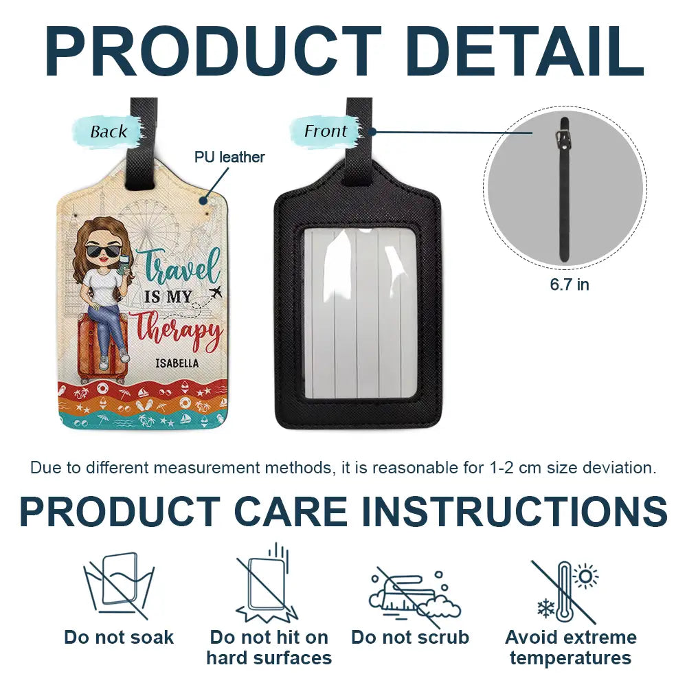 And So The Adventure Begins - Personalized Luggage Tag