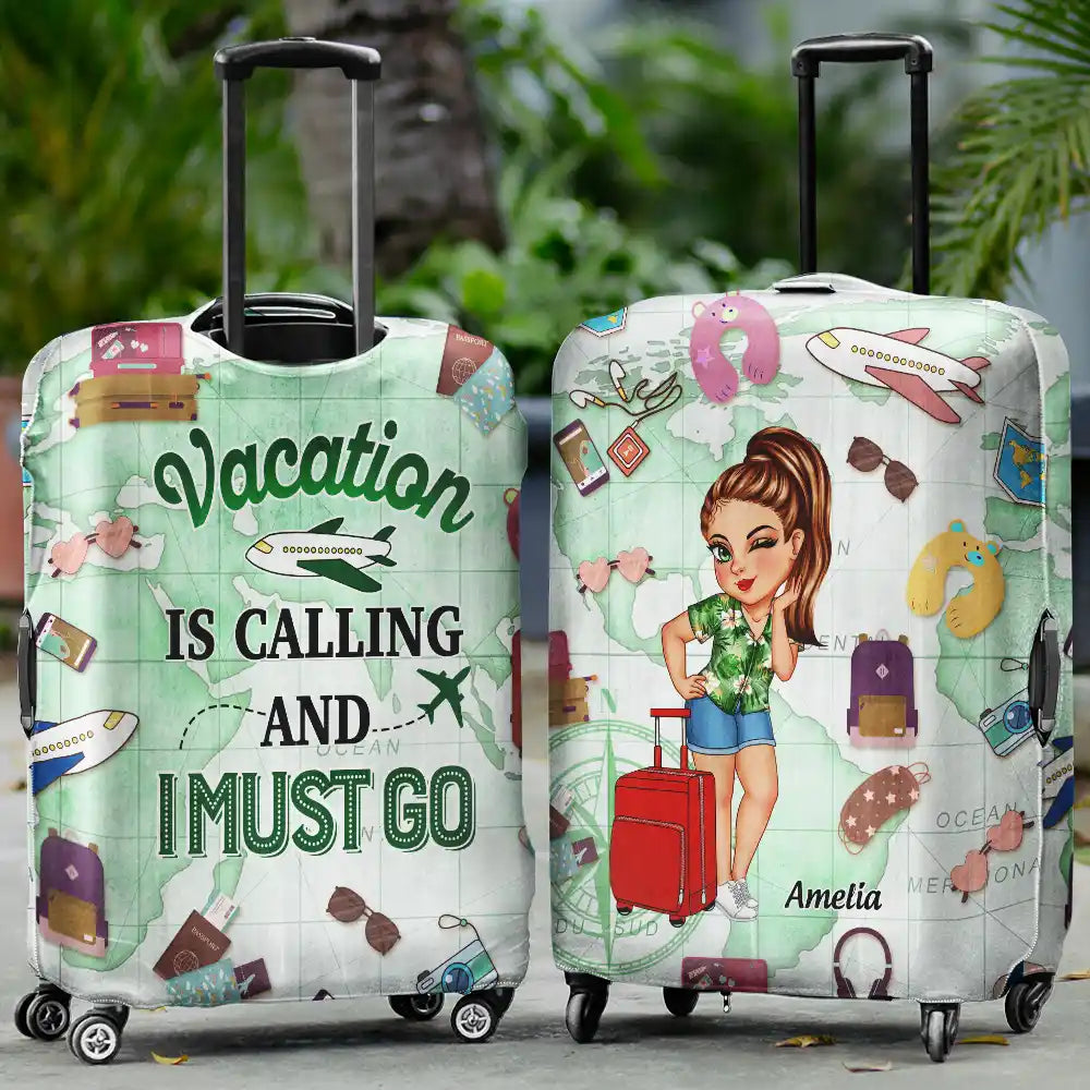 Just A Girl Who Loves Traveling - Personalized Luggage Cover