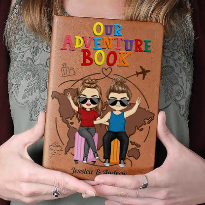 Our Adventure Book Couples Trip - Personalized Leather Journal