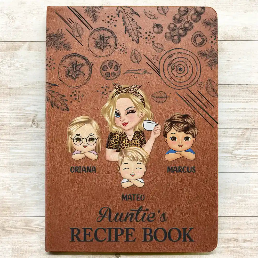 Grandma's Recipe Cookbook - Personalized Leather Journal