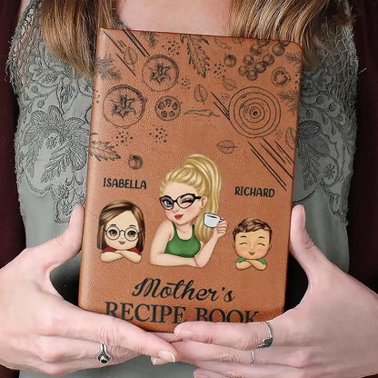 Grandma's Recipe Cookbook - Personalized Leather Journal