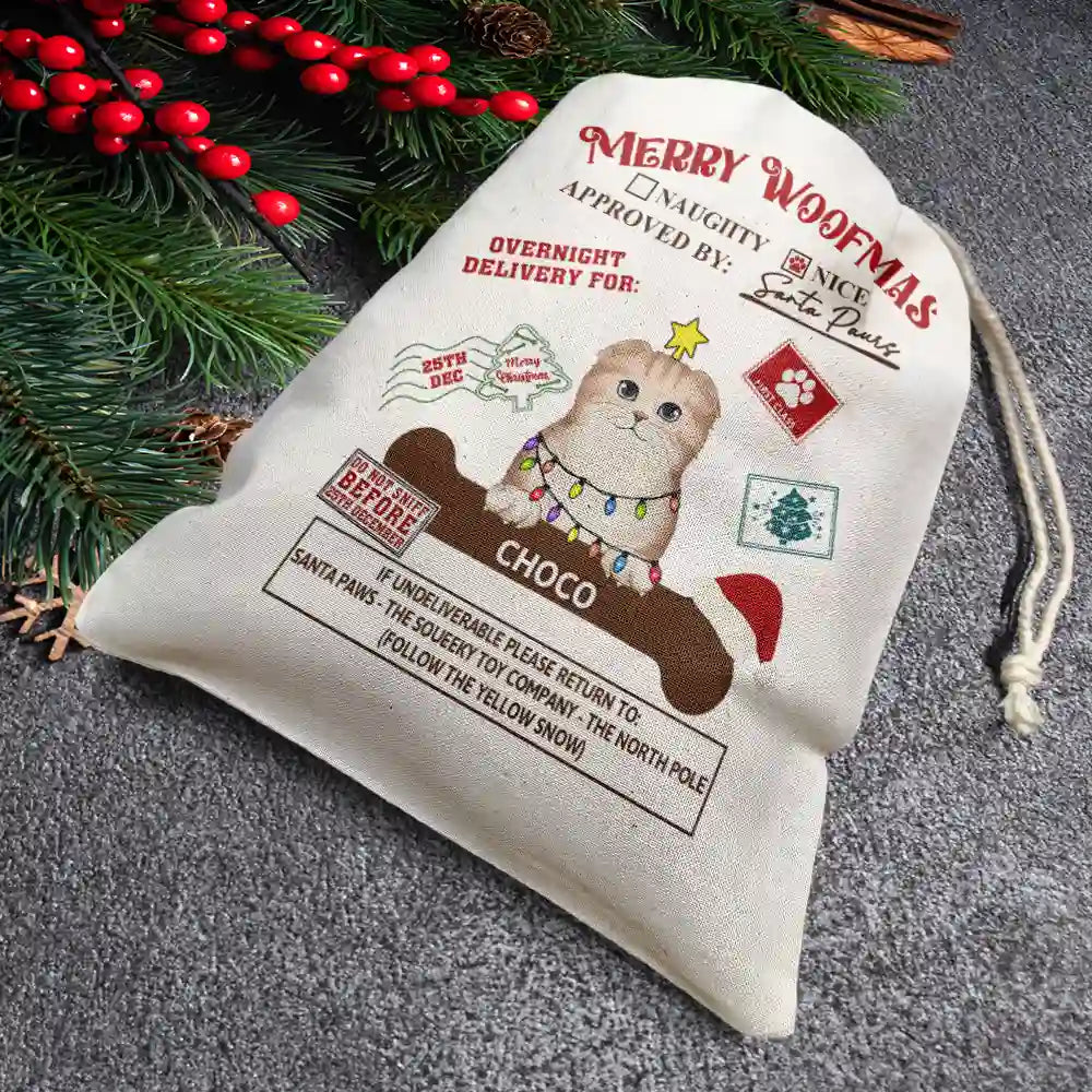 Special Delivery From Santa Paws - Personalized Favor Bag