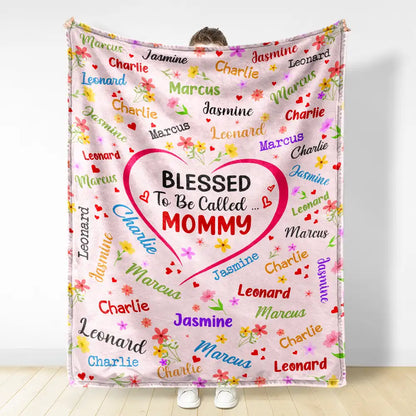 Blessed To Be Called Grandma Nana - Personalized Fleece Blanket, Sherpa Blanket