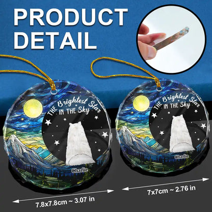 The Brightest Star In The Sky - Personalized Circle Glass Ornament