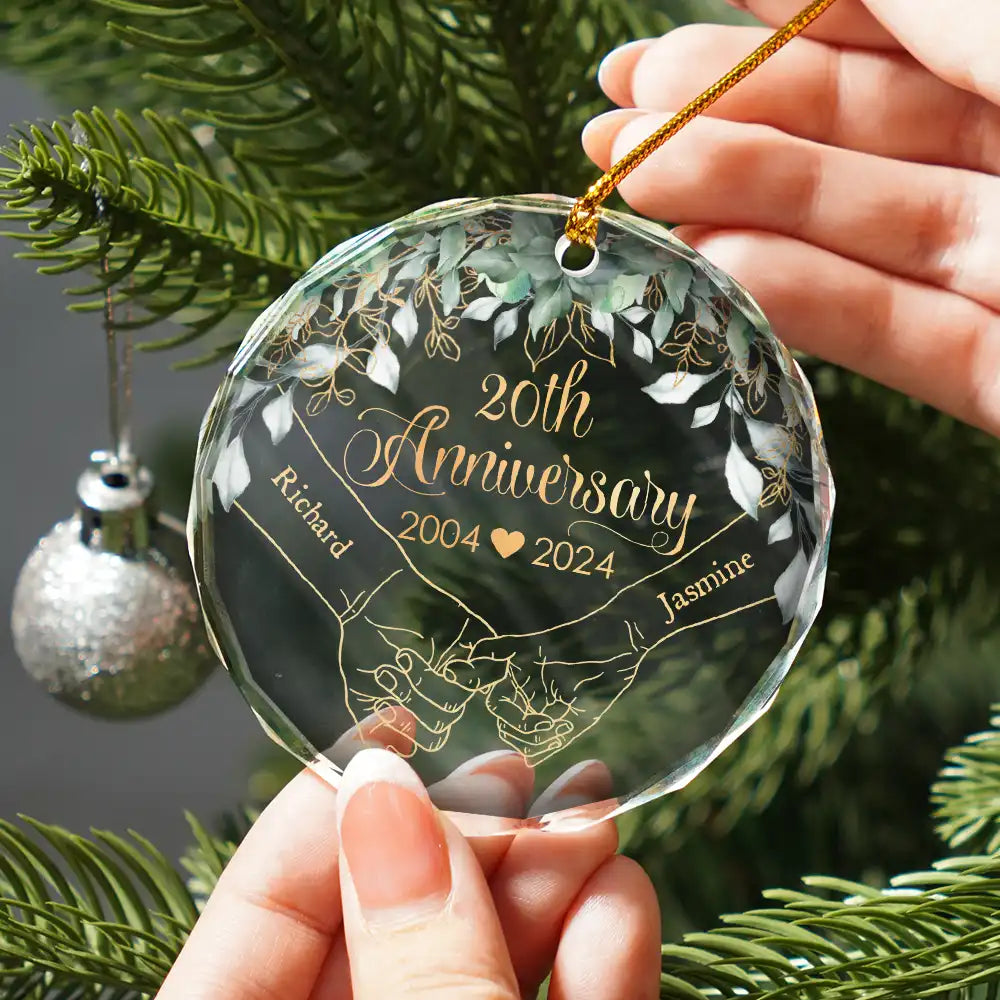 Couples Anniversary - Personalized Circle Acrylic Ornament