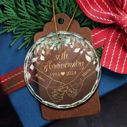 Couples Anniversary - Personalized Circle Acrylic Ornament