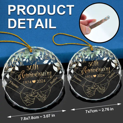 Couples Anniversary - Personalized Circle Acrylic Ornament