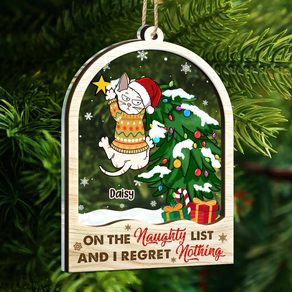 Cat Lovers, Pet Lovers - Is This Jolly Enough - Personalized 2-Layered Mix Ornament