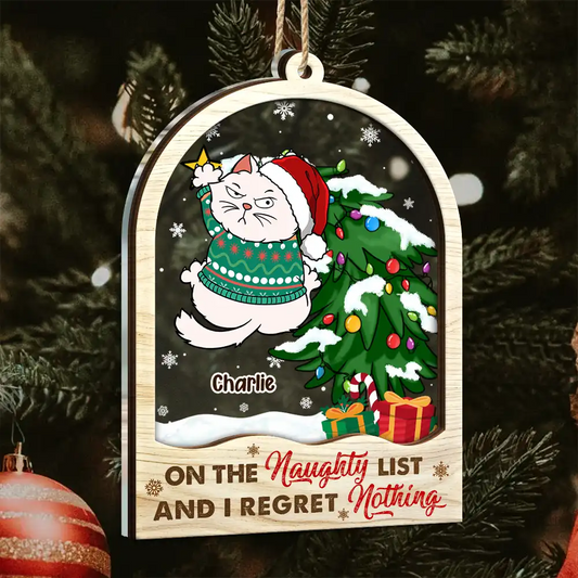 Cat Lovers, Pet Lovers - Is This Jolly Enough - Personalized 2-Layered Mix Ornament