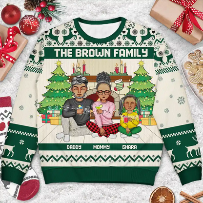 Family Merry Christmas - Personalized Unisex Ugly Sweater