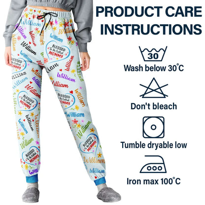 Blessed To Be Called Grandma Nana - Personalized Pajama Pants