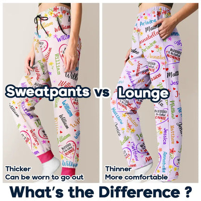 Blessed To Be Called Grandma Nana - Personalized Pajama Pants