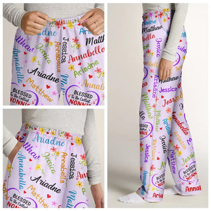 Blessed To Be Called Grandma Nana - Personalized Pajama Pants