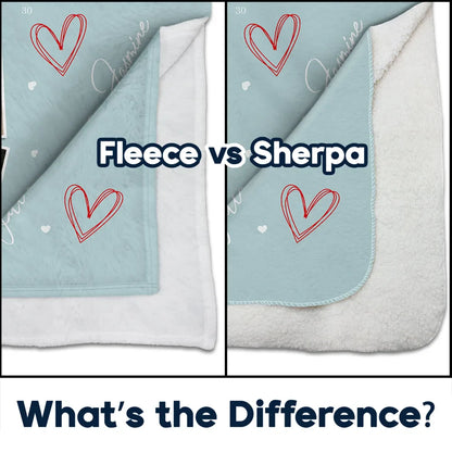 Custom Photo Calendar Couple The Day Our Journey Began - Personalized Fleece Blanket, Sherpa Blanket