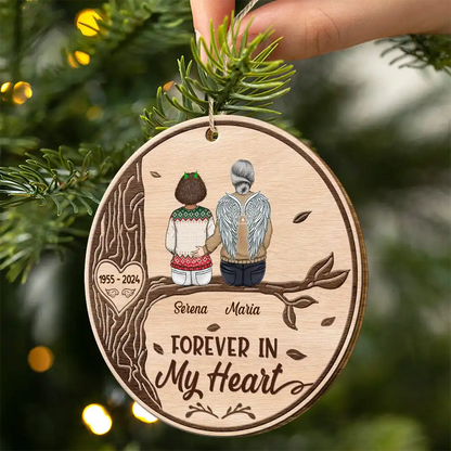 I Am Always With You Sitting On The Tree - Personalized Custom Shaped Wooden Ornament