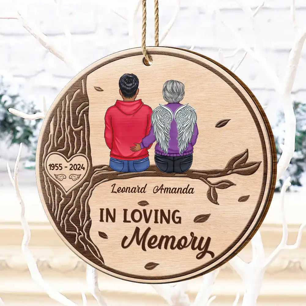 I Am Always With You Sitting On The Tree - Personalized Custom Shaped Wooden Ornament